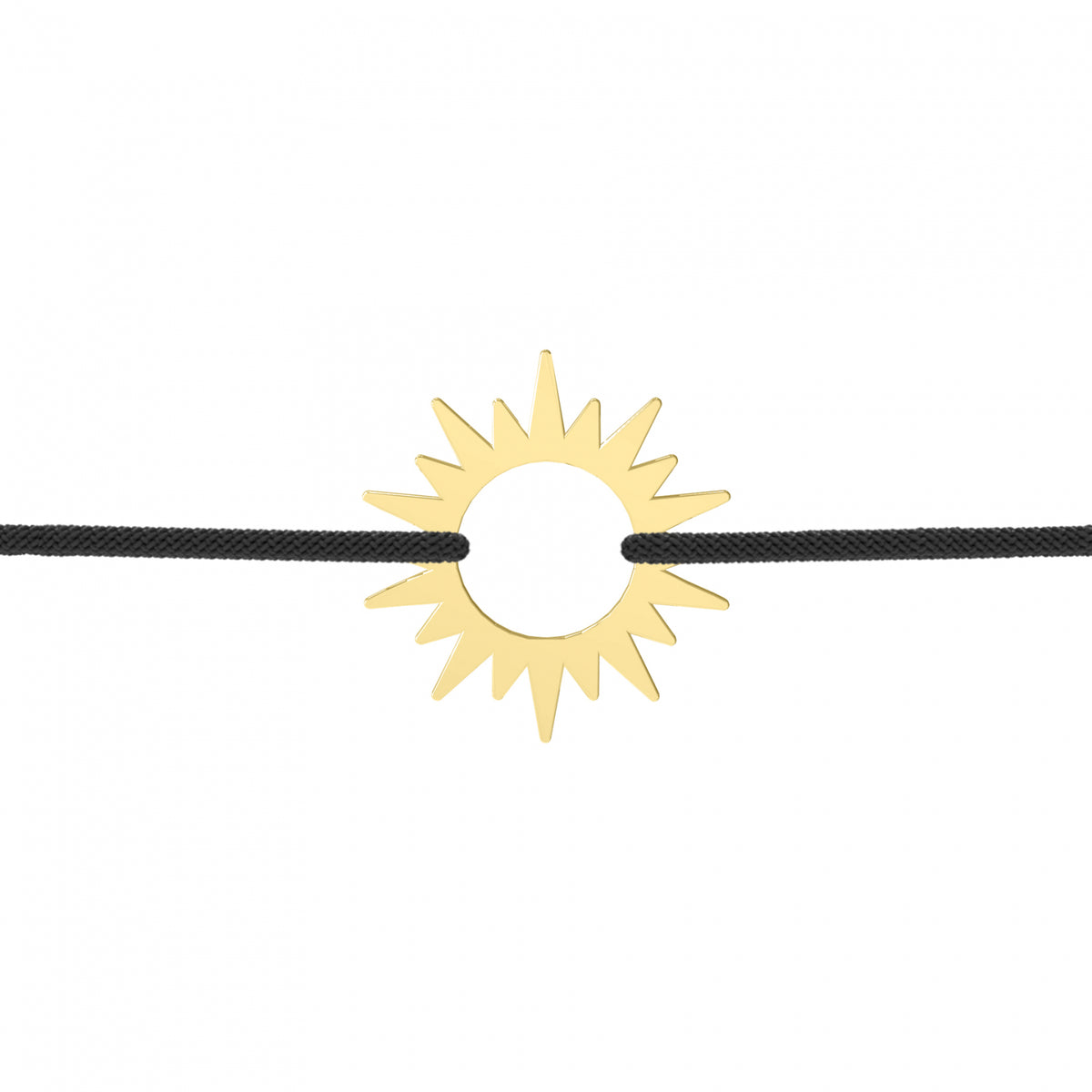 Brățară Soare placată cu aur de 18K – bijuterie elegantă Maison La Stéphanie, simbol al luminii și energiei pozitive. Charm din argint 925 placat cu aur, perfect pentru cadouri cu semnificație.