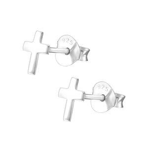 Cercei din argint 925 în formă de cruce – bijuterii fine, moderne, cu semnificație spirituală. Maison La Stéphanie.