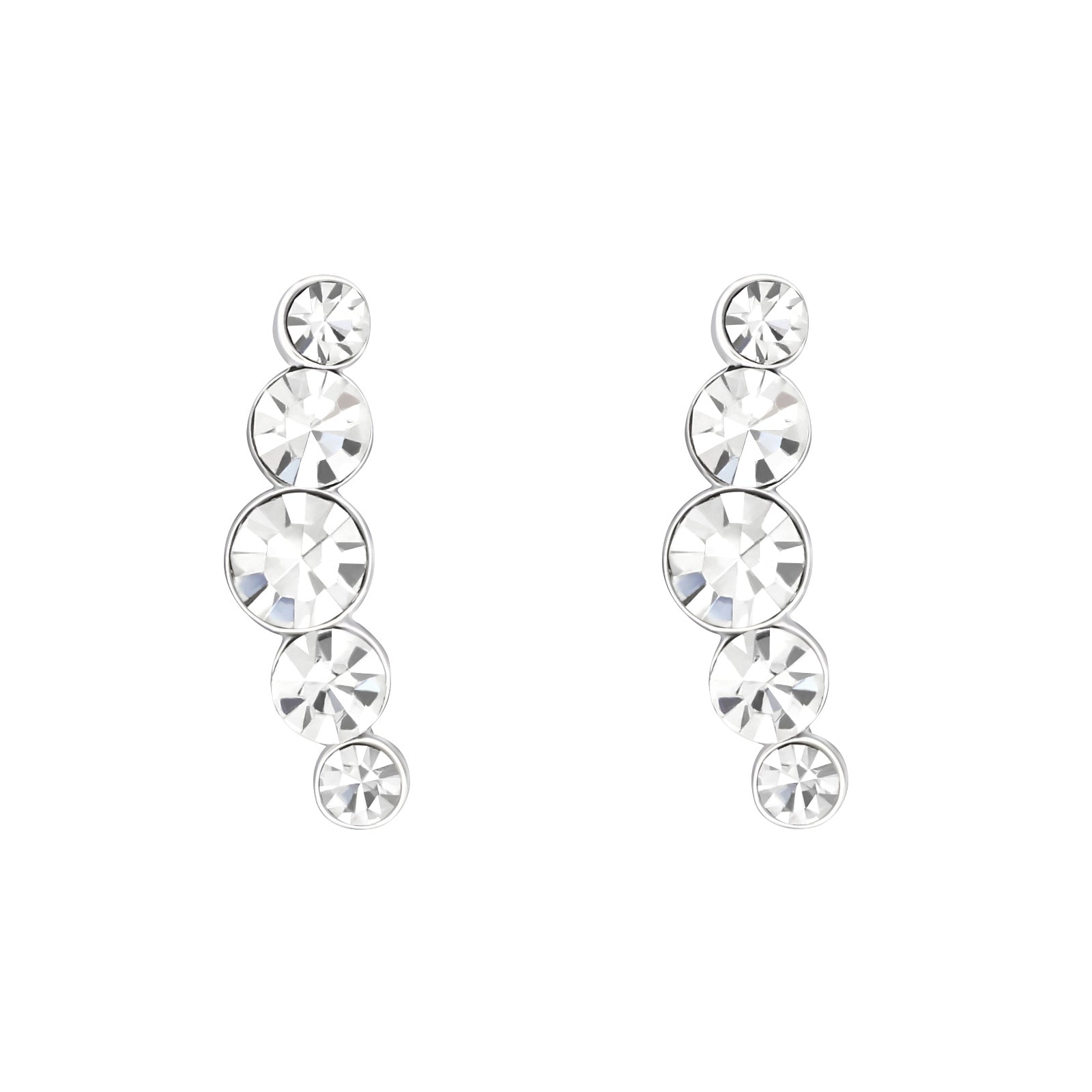 Cercei Diamond Romance din argint 925 cu zirconii albe – bijuterie elegantă, potrivită pentru orice ocazie.