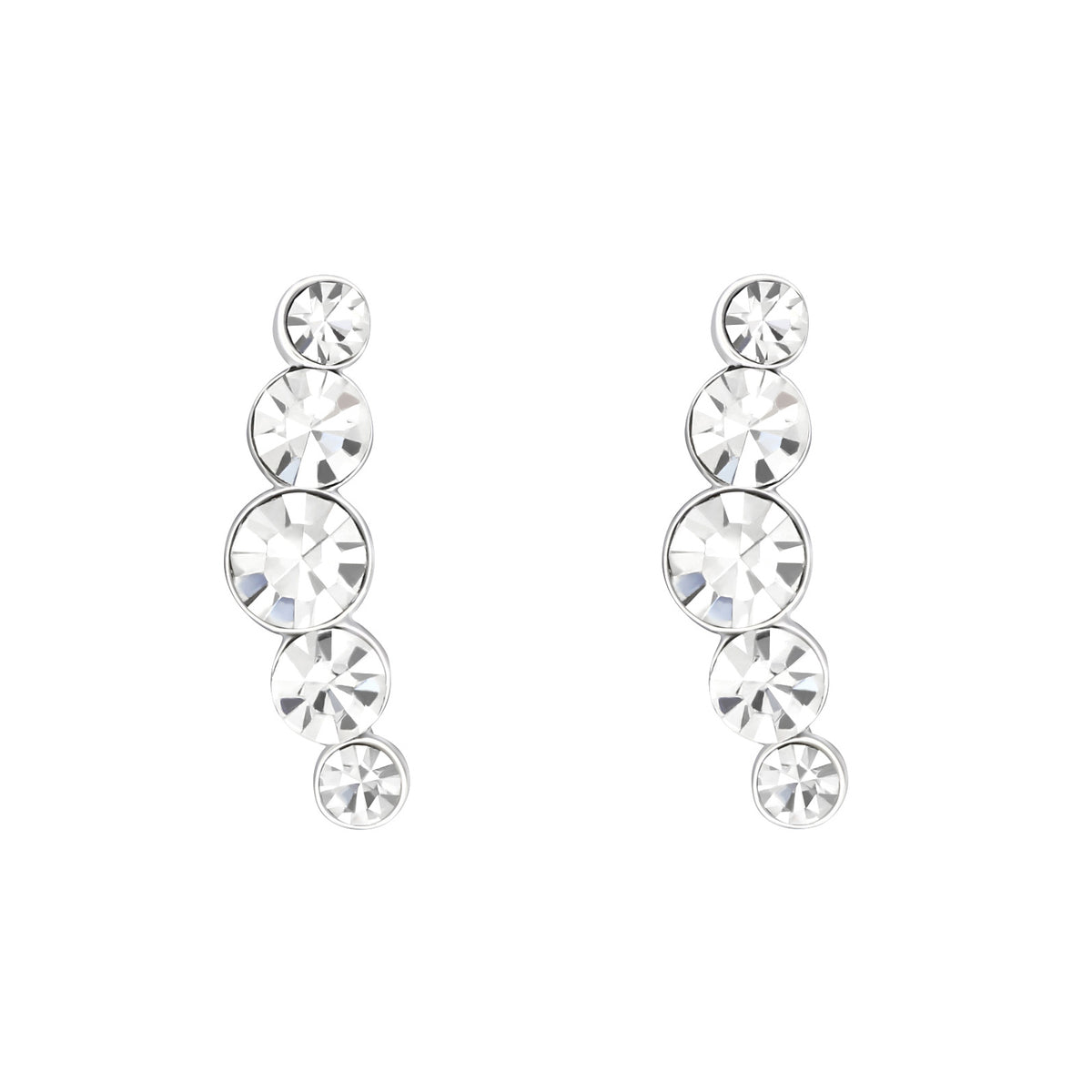 Cercei Diamond Romance din argint 925 cu zirconii albe – bijuterie elegantă, potrivită pentru orice ocazie.