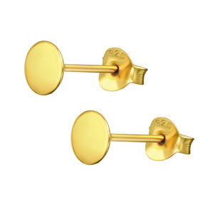 Cercei rotunzi din argint 925 placat cu aur 14K – model minimalist, elegant și versatil, potrivit pentru purtare zilnică sau cadou de Crăciun, Moș Nicolae ori aniversare.