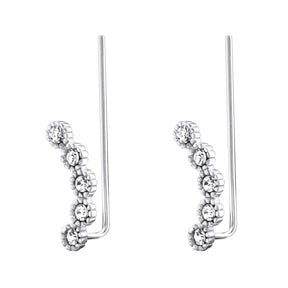 Cercei eleganți tip ear cuff din argint 925 cu zirconia – bijuterie Maison La Stéphanie pentru femei rafinate, perfectă pentru purtare zilnică sau cadouri speciale.
