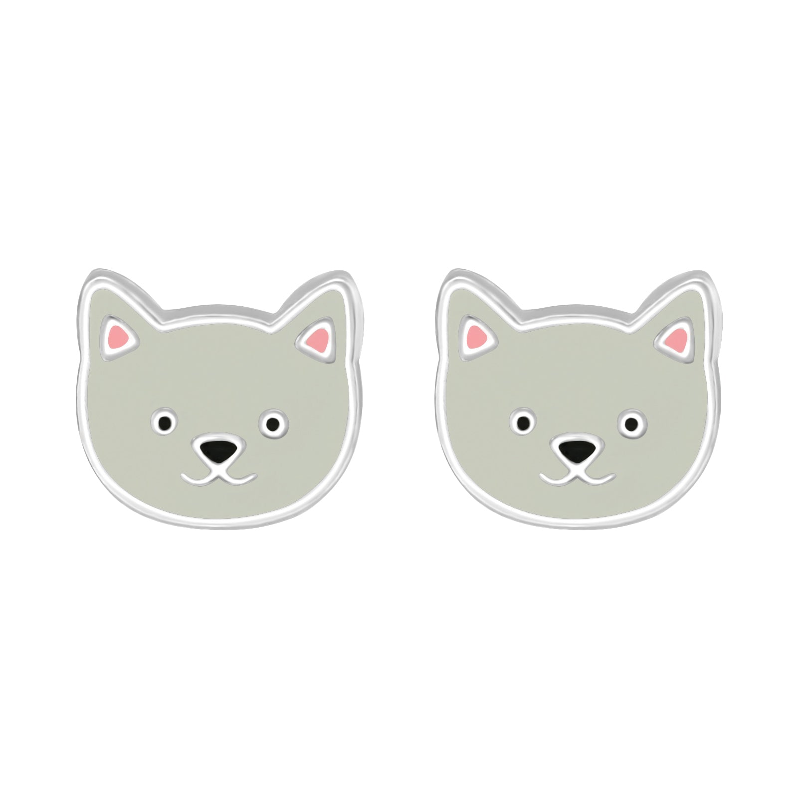 Cercei fetițe cățel din argint 925 – cercei pentru copii din argint, model animal, Maison La Stéphanie.