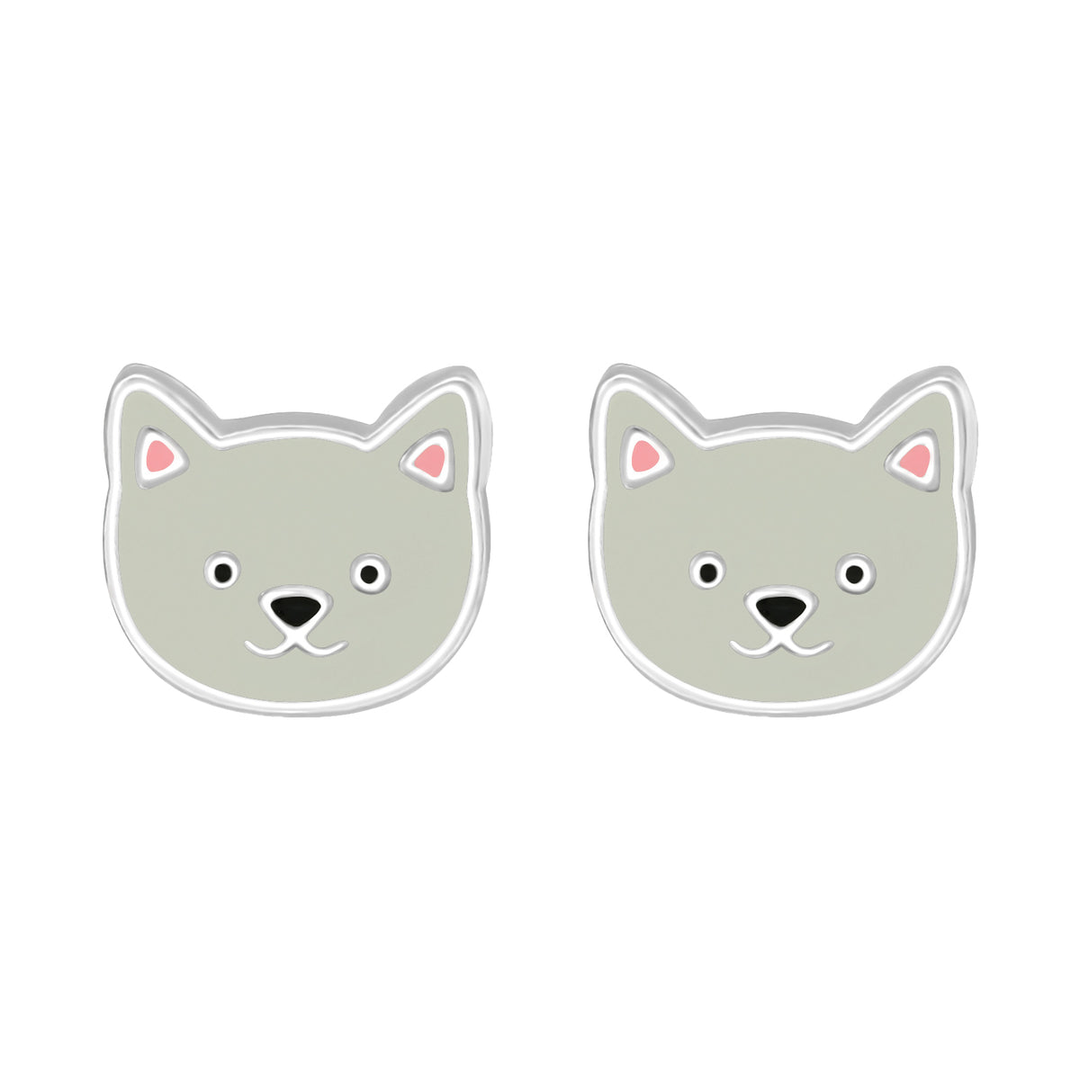 Cercei fetițe cățel din argint 925 – cercei pentru copii din argint, model animal, Maison La Stéphanie.