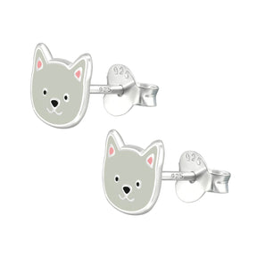 Cercei fetițe cățel din argint 925 – cercei pentru copii din argint, model animal, Maison La Stéphanie.