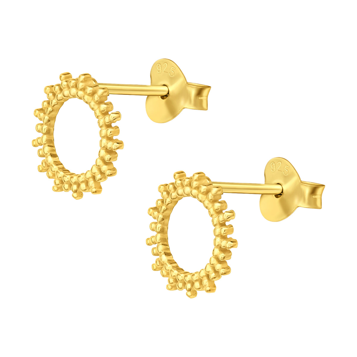 Cercei Gold Sun din argint 925 placat cu aur 14K – bijuterii elegante în formă de soare, perfecte pentru vară sau cadou de Crăciun, Moș Nicolae ori aniversare.