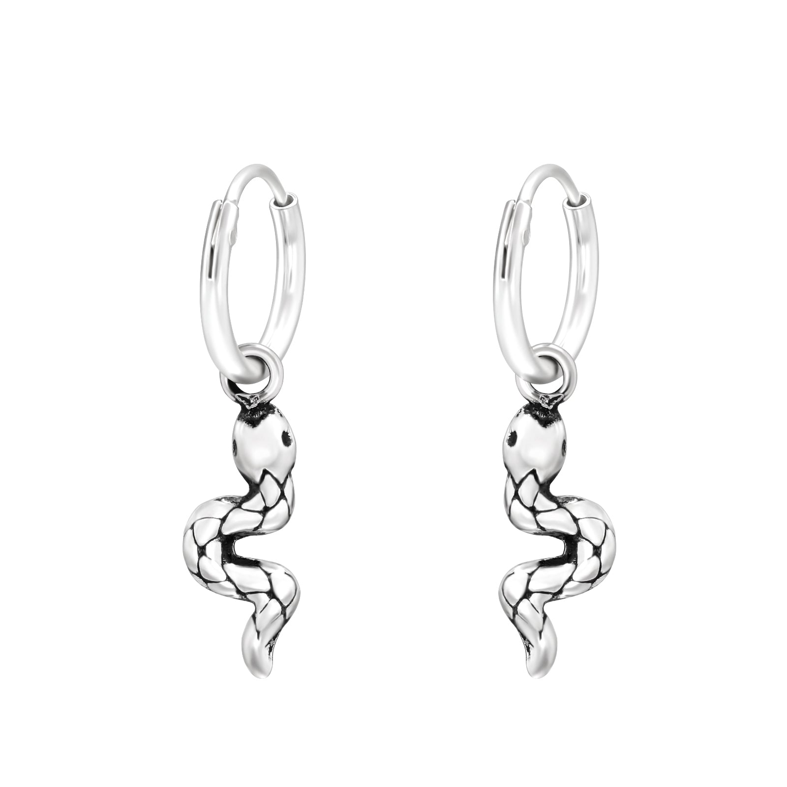 Cercei argint 925 Hoop Snake – bijuterii moderne cu simbol al transformării și forței interioare. Maison La Stéphanie.