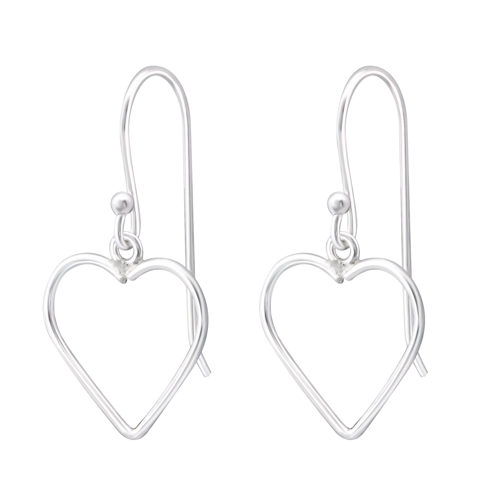 Cercei Hoops Love din argint 925 în formă de inimă – bijuterii elegante și minimaliste Maison La Stéphanie.