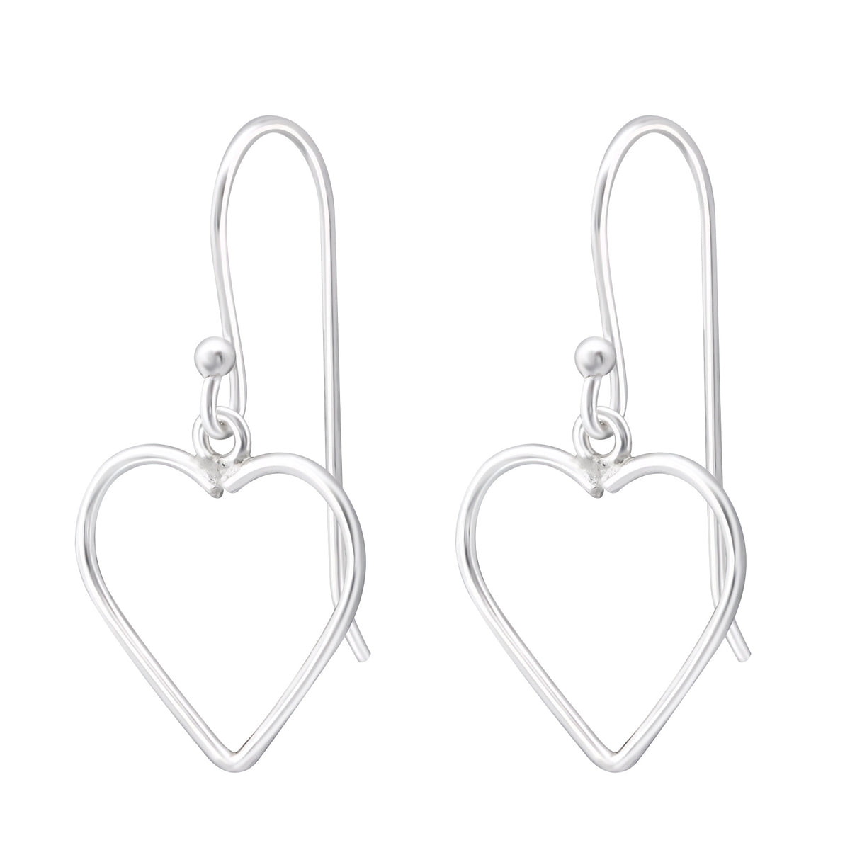 Cercei Hoops Love din argint 925 în formă de inimă – bijuterii elegante și minimaliste Maison La Stéphanie.