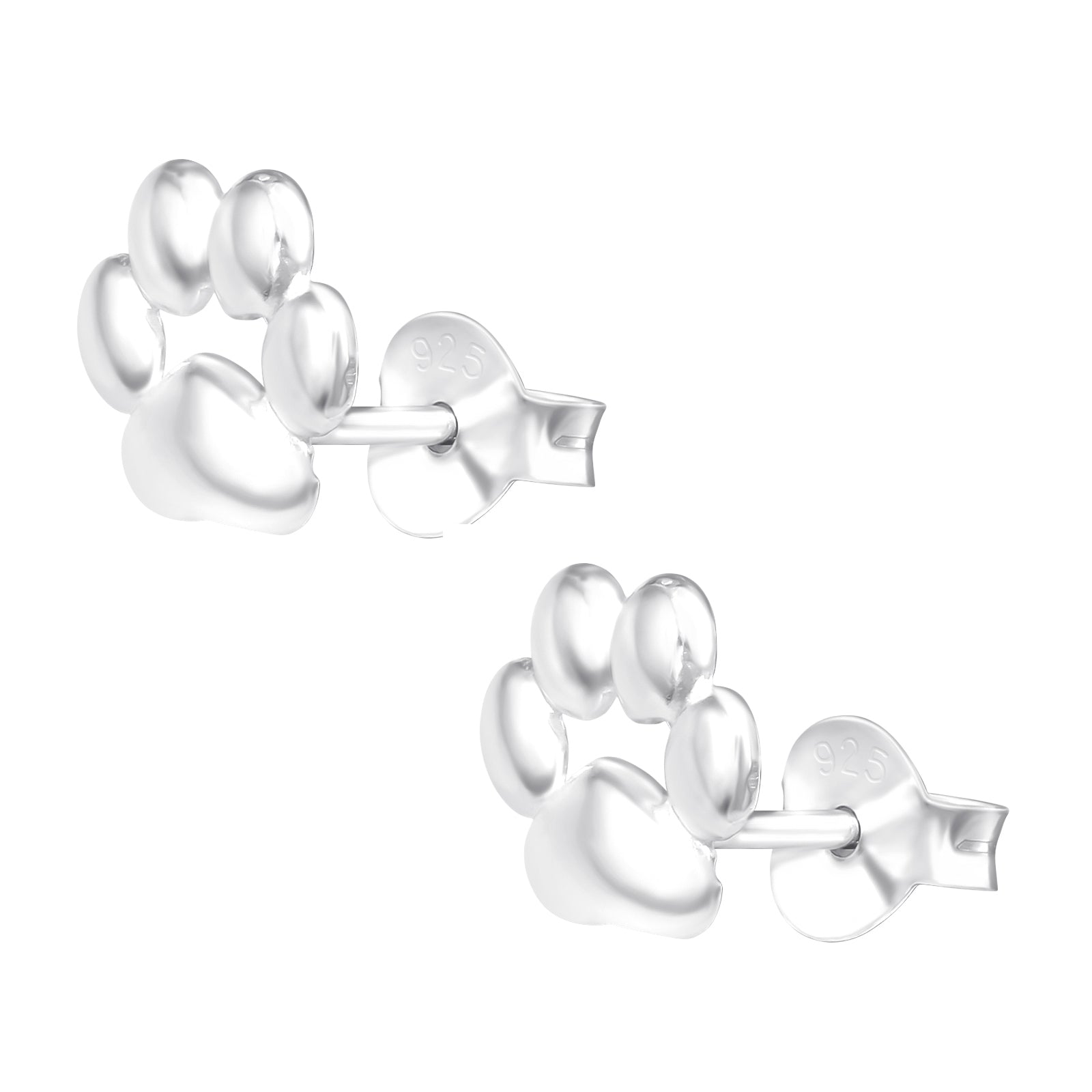 Cercei Labuță din argint 925 – bijuterii delicate în formă de labă de animal, perfecte pentru iubitorii de animale și pentru purtare zilnică.