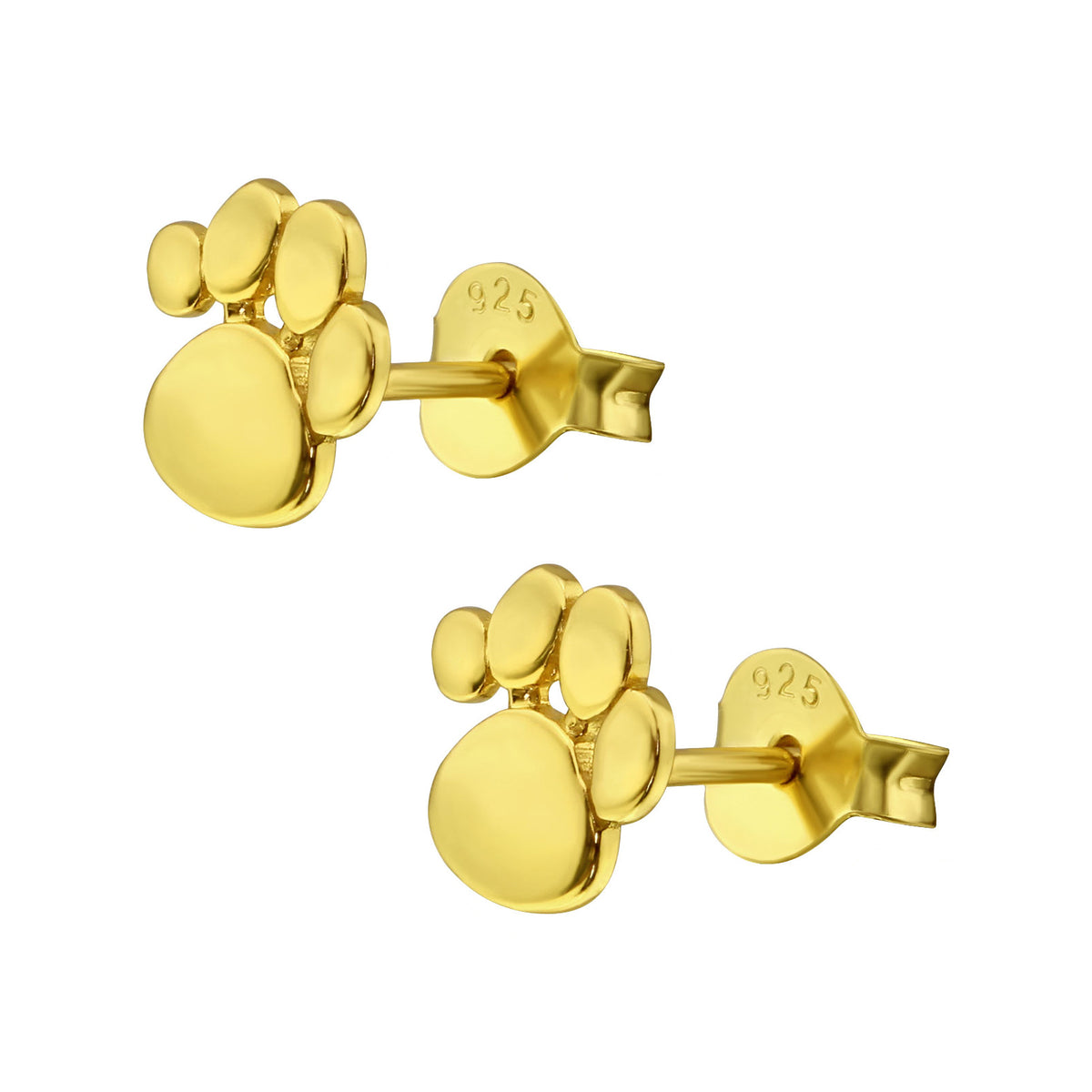 Cercei Lăbuță din argint 925 placat cu aur 14K – bijuterii elegante pentru iubitorii de animale, cadou perfect de Crăciun sau Moș Nicolae.