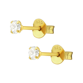 Cercei Little Diamond din argint 925 placat cu aur 14K – bijuterii fine, elegante și ușor de purtat, ideale pentru cadou de Crăciun sau Moș Nicolae.