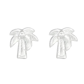 Cercei palmier din argint 925 – bijuterii minimaliste inspirate de vacanțele tropicale, ideali pentru un look fresh și luminos. Maison La Stéphanie.