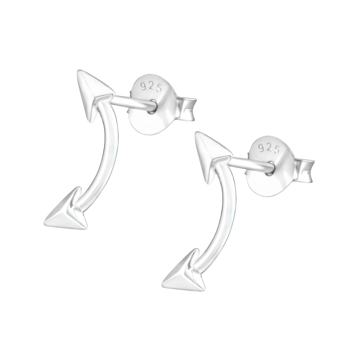 Cercei Săgeată argint 925 – bijuterie minimalistă, design geometric modern, Maison La Stéphanie.