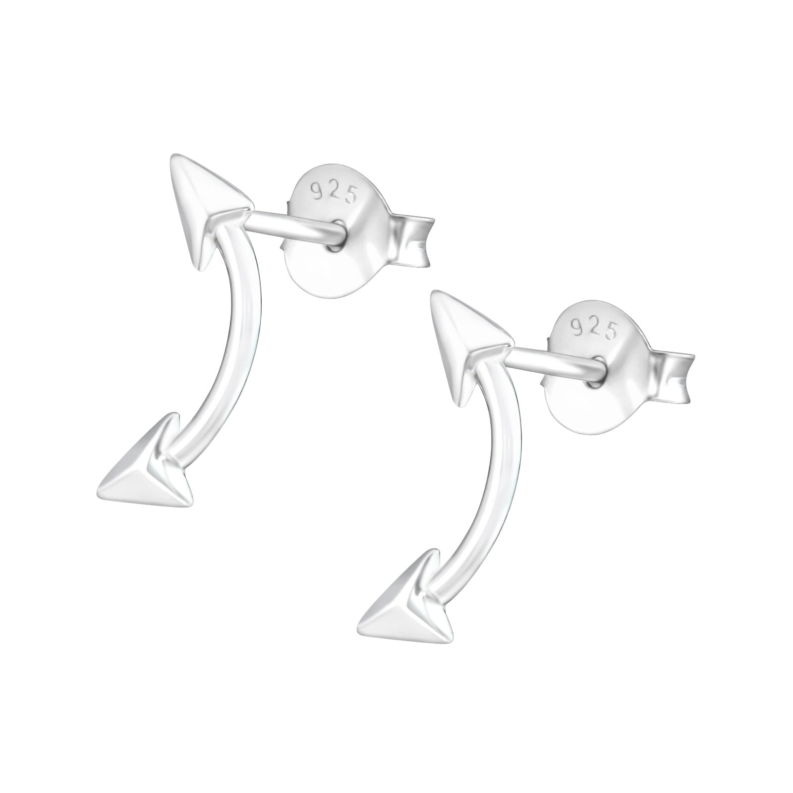 Cercei Săgeată argint 925 – bijuterie minimalistă, design geometric modern, Maison La Stéphanie.