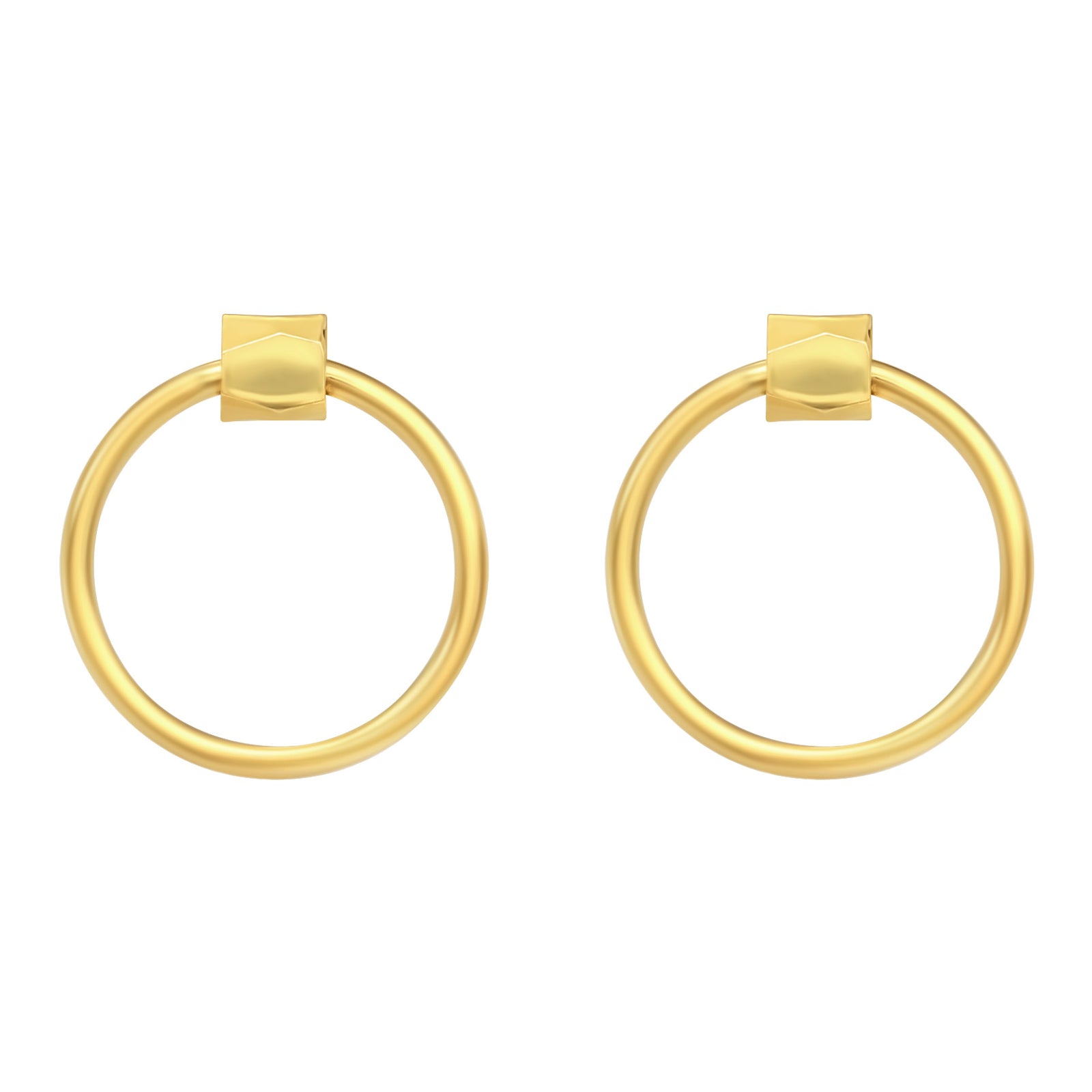 Cercei argint placat cu aur SHAPE 