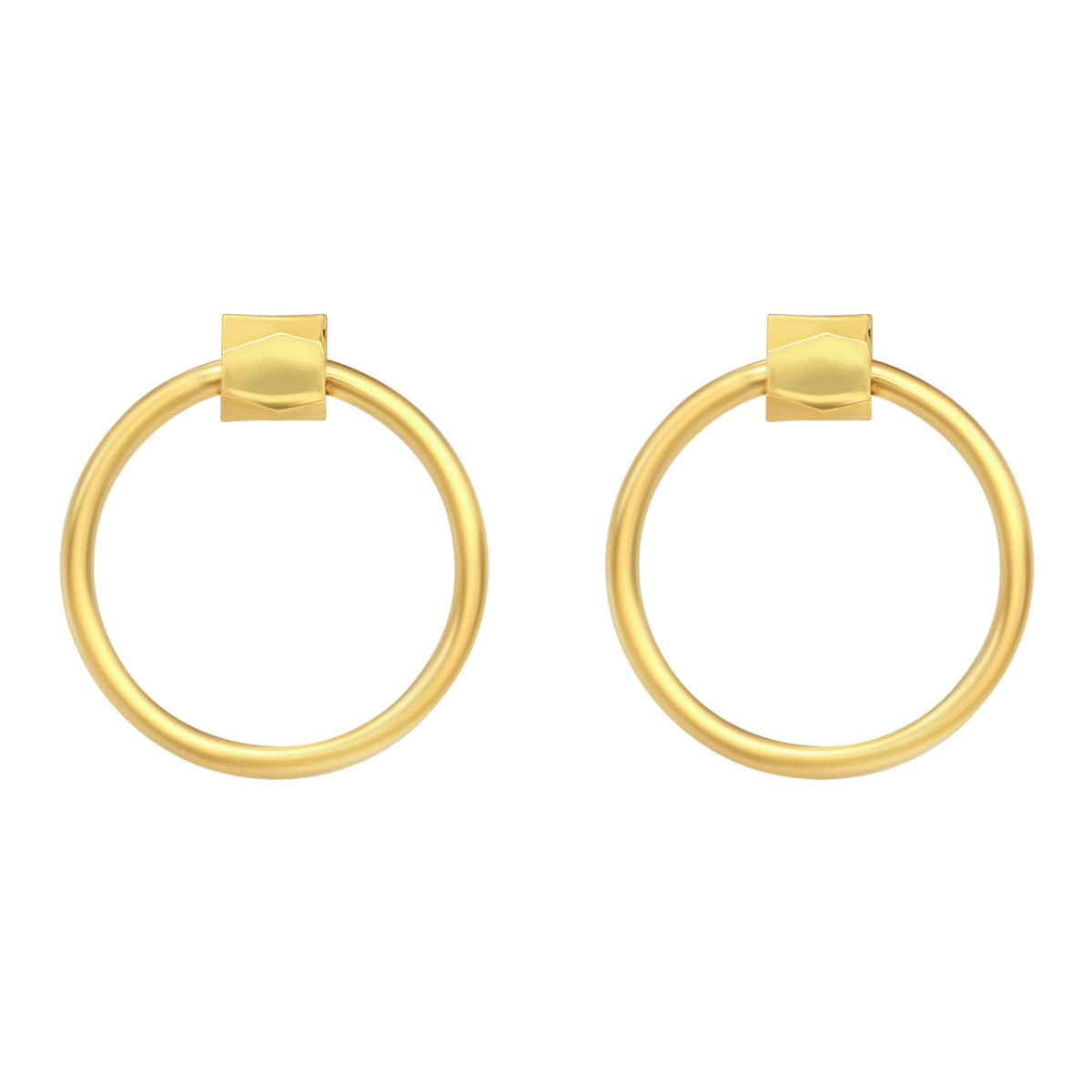 Cercei argint placat cu aur SHAPE 