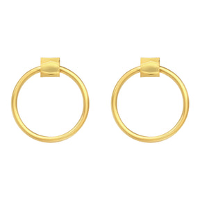 Cercei argint placat cu aur SHAPE 