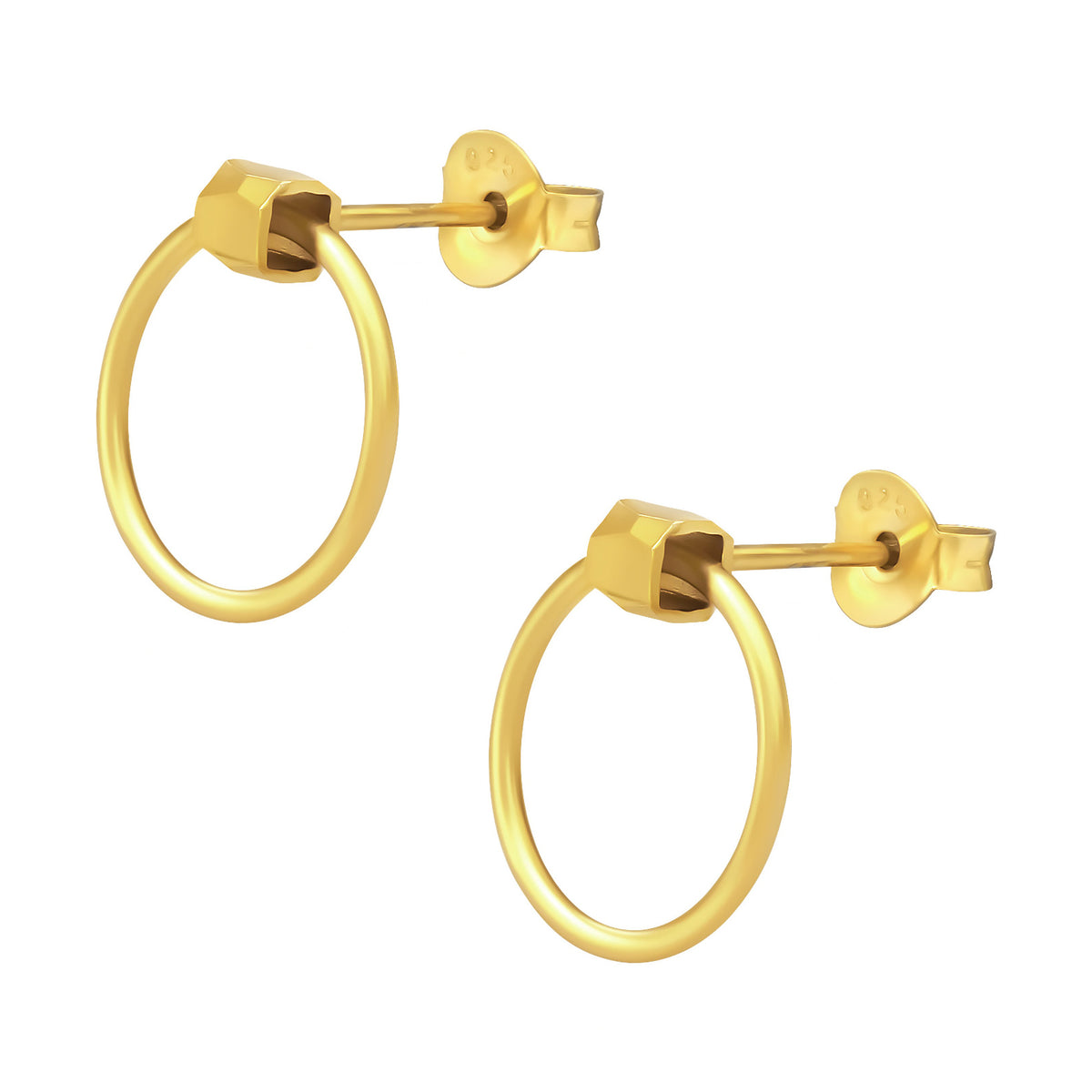 Cercei argint placat cu aur SHAPE cercei 