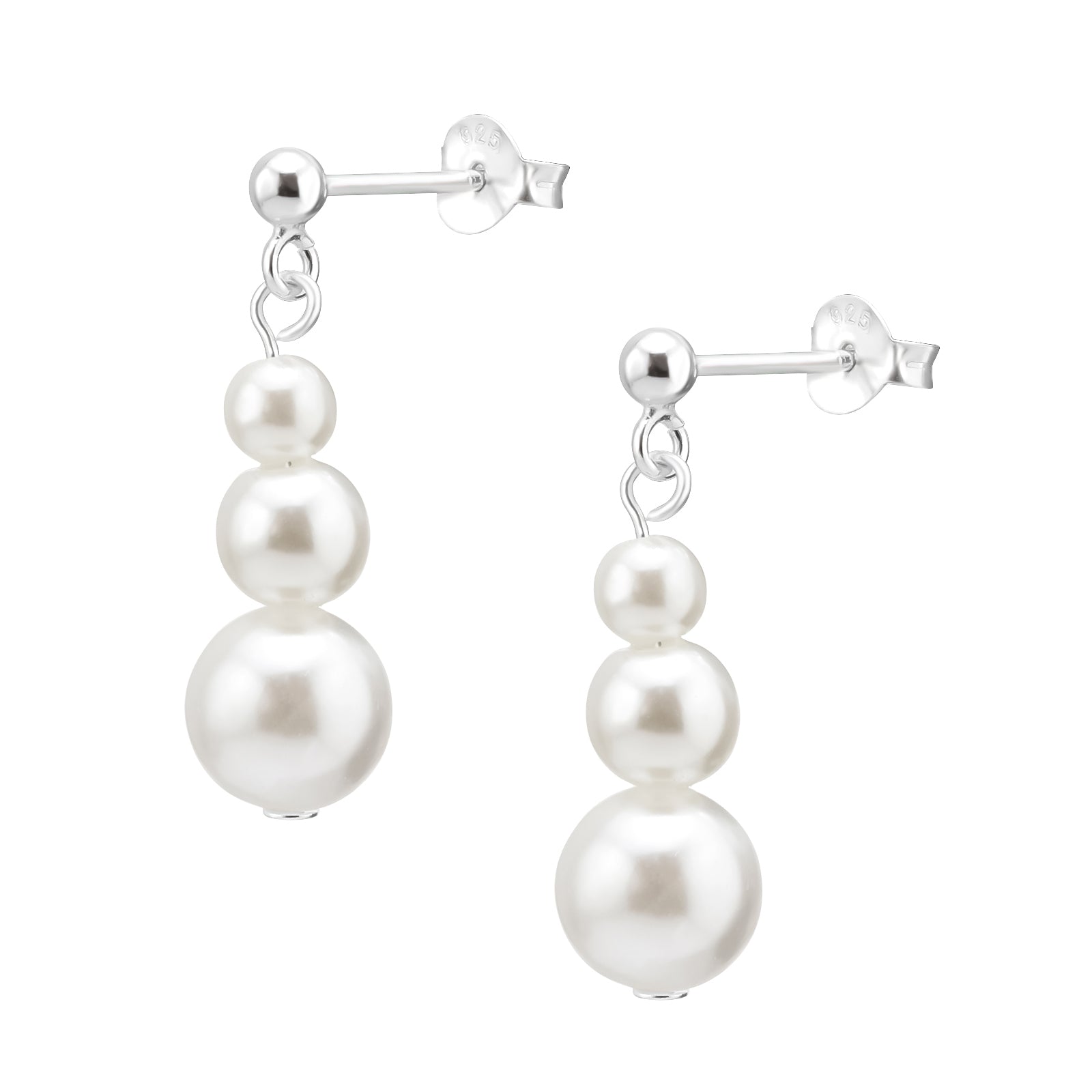 Cercei eleganți cu perle argintii din argint 925 — bijuterie rafinată Maison La Stéphanie, perfectă pentru cadou sau evenimente speciale.