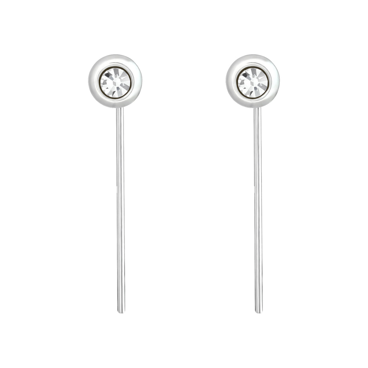 Cercei lungi din argint 925 cu zirconiu, bijuterie elegantă Maison La Stéphanie – perfecți pentru ținute de zi sau de seară, ori ca idee de cadou rafinat pentru femei.