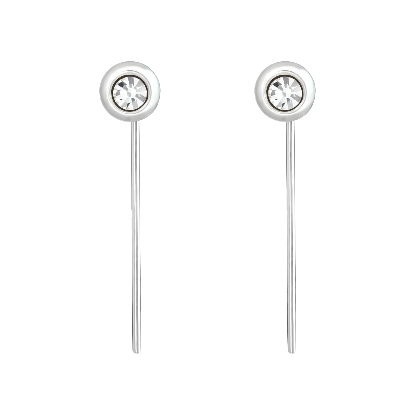 Cercei lungi din argint 925 cu zirconiu, bijuterie elegantă Maison La Stéphanie – perfecți pentru ținute de zi sau de seară, ori ca idee de cadou rafinat pentru femei.