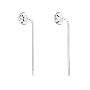 Cercei lungi din argint 925 cu zirconiu, bijuterie elegantă Maison La Stéphanie – perfecți pentru ținute de zi sau de seară, ori ca idee de cadou rafinat pentru femei.