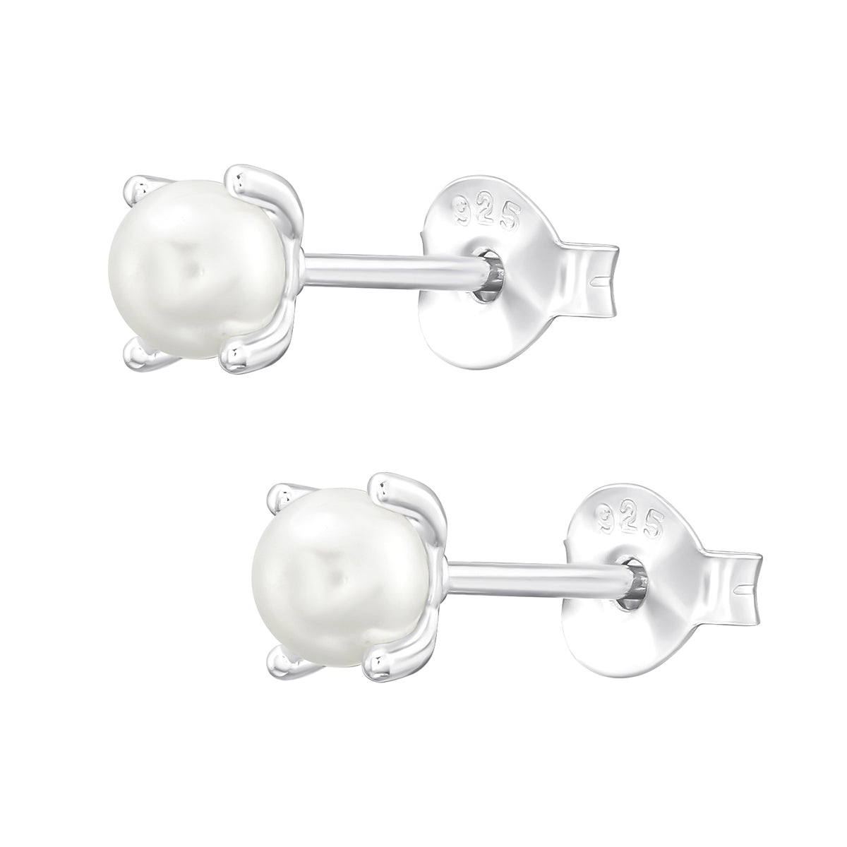 Cercei fini din argint 925 cu perle delicate de sticlă – bijuterie minimalistă Maison La Stéphanie, perfectă pentru purtare zilnică sau cadou elegant pentru femei.