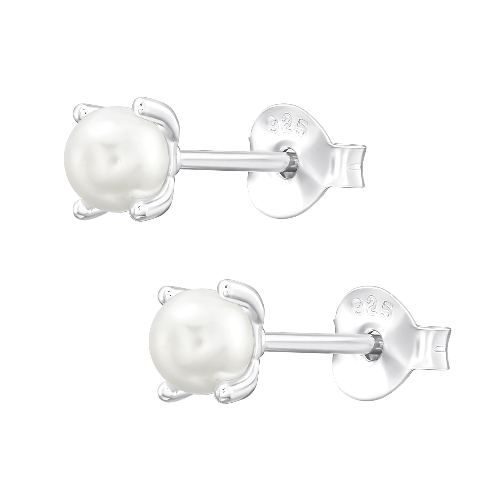 Cercei fini din argint 925 cu perle delicate de sticlă – bijuterie minimalistă Maison La Stéphanie, perfectă pentru purtare zilnică sau cadou elegant pentru femei.