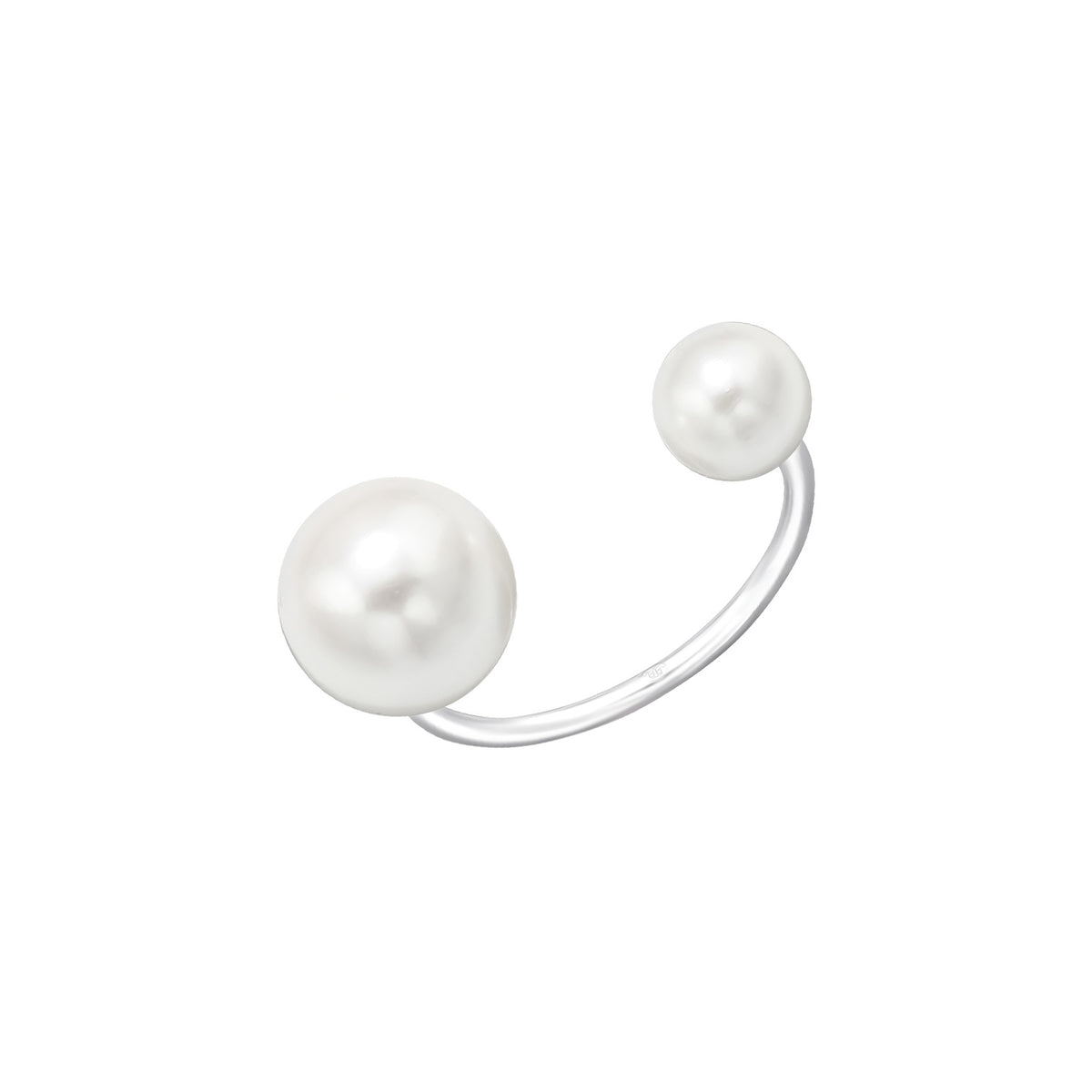 Cercel earcuff din argint 925 cu perle, bijuterie elegantă Maison La Stéphanie – accesoriu modern și rafinat, ideal ca idee de cadou pentru femei.
