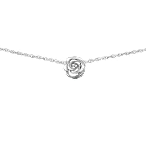 Choker elegant din argint 925 cu pandantiv trandafir – bijuterie fină Maison La Stéphanie, perfectă pentru un look romantic și feminin.