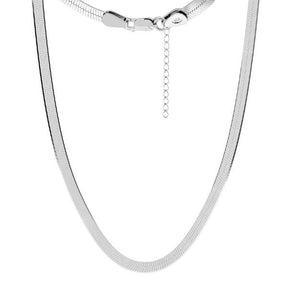 Colier Herringbone din argint 925 – lanț Snake elegant Maison La Stéphanie, cu finisaj lucios și design clasic, ideal pentru purtare zilnică sau layering.