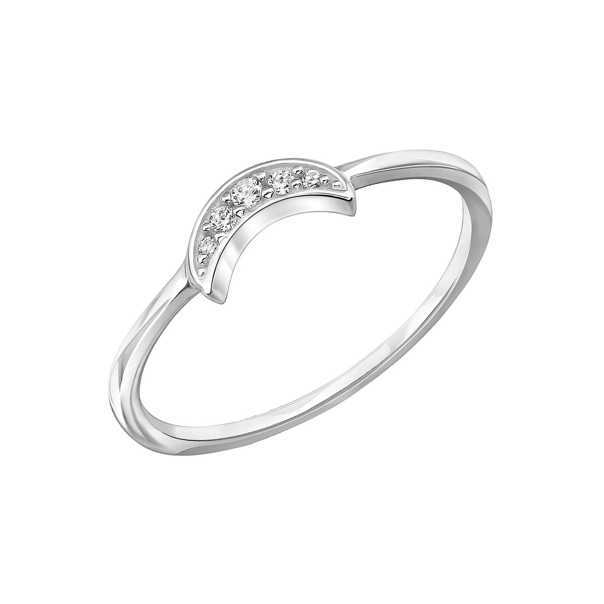 INEL ARGINT 925 ZIRCONIA CRYSTAL MOON rings 