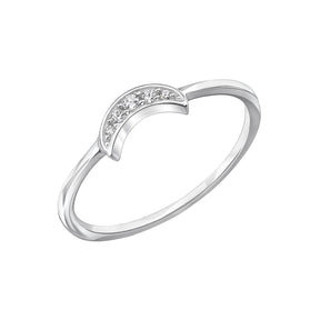 INEL ARGINT 925 ZIRCONIA CRYSTAL MOON rings 