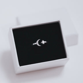 INEL ARGINT LUNA SI SOARE rings > silver ring > sun and moon ring > minimalist ring > gifts for her > gifts for girls > gifts for moms > gifts for best friend > birthday gift Maison la Stephanie   