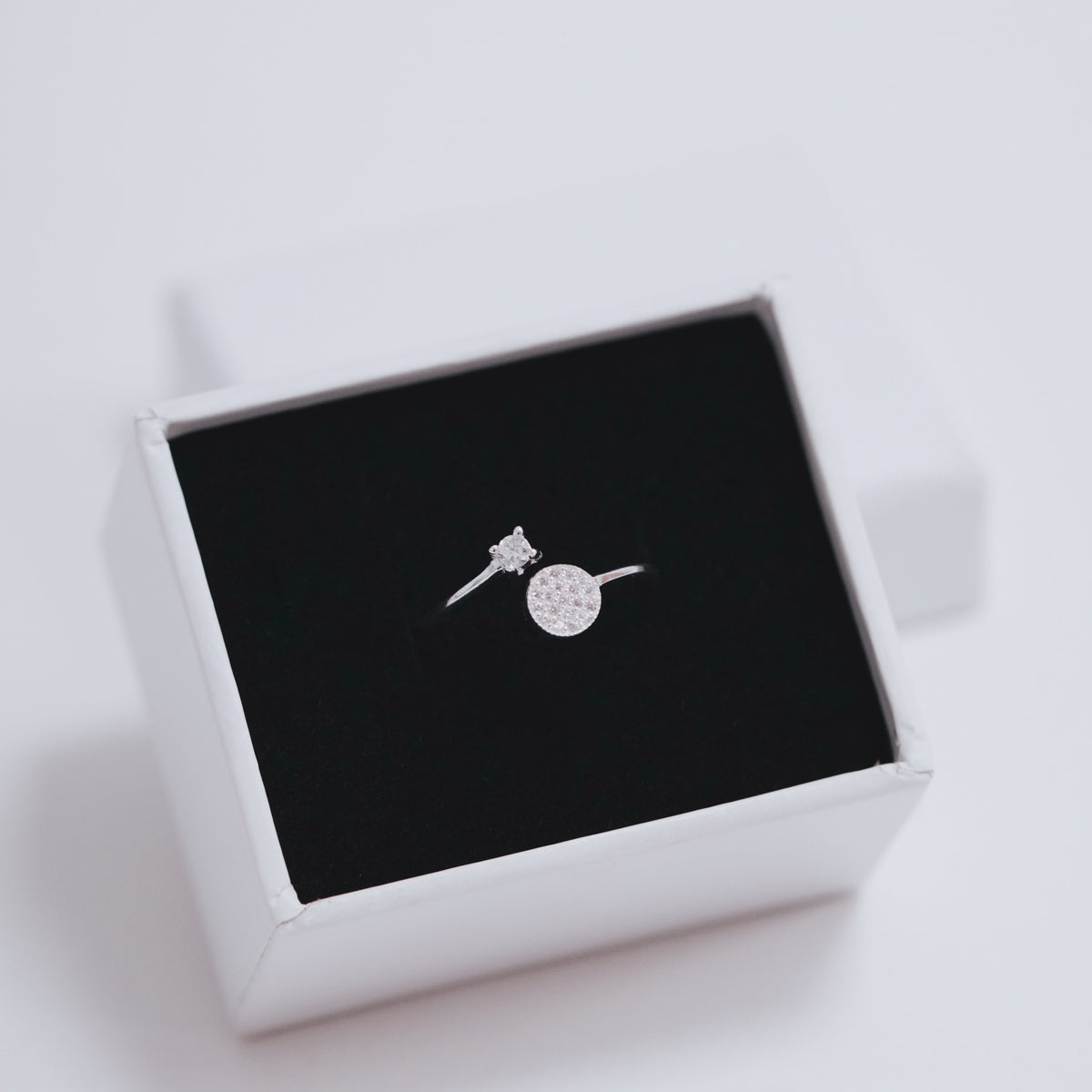 Inel My Love din argint 925 – inel reglabil cu pietre zirconiu, design modern, simbol al iubirii, Maison La Stéphanie.