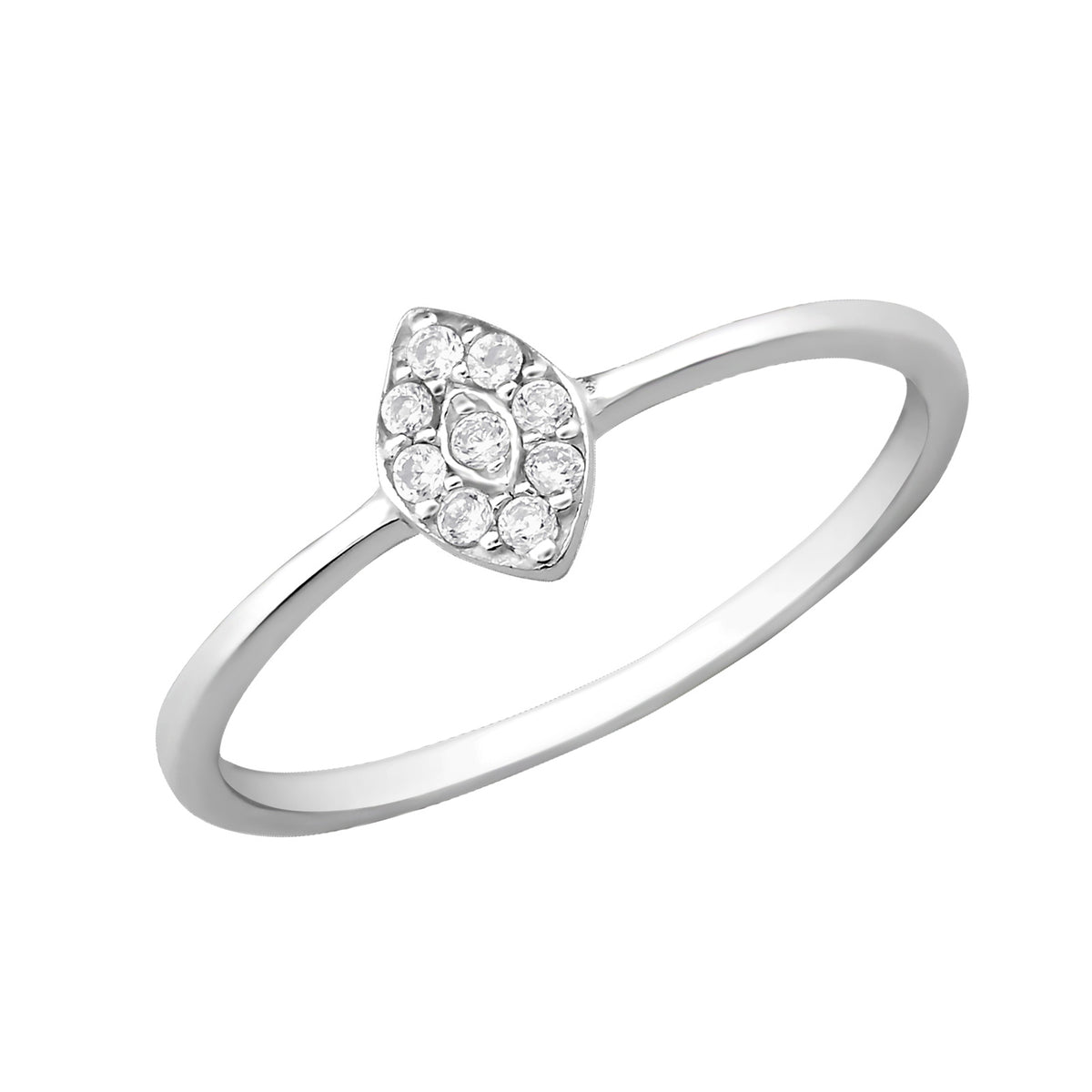 Inel Dynasty din argint 925 – inel elegant cu 9 pietre zirconiu, inspirație regală, bijuterie Maison La Stéphanie.