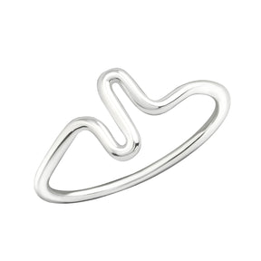 Inel JADA din argint 925 – inel modern și minimalist, cu design abstract și finisaj lucios, ideal pentru purtare zilnică.