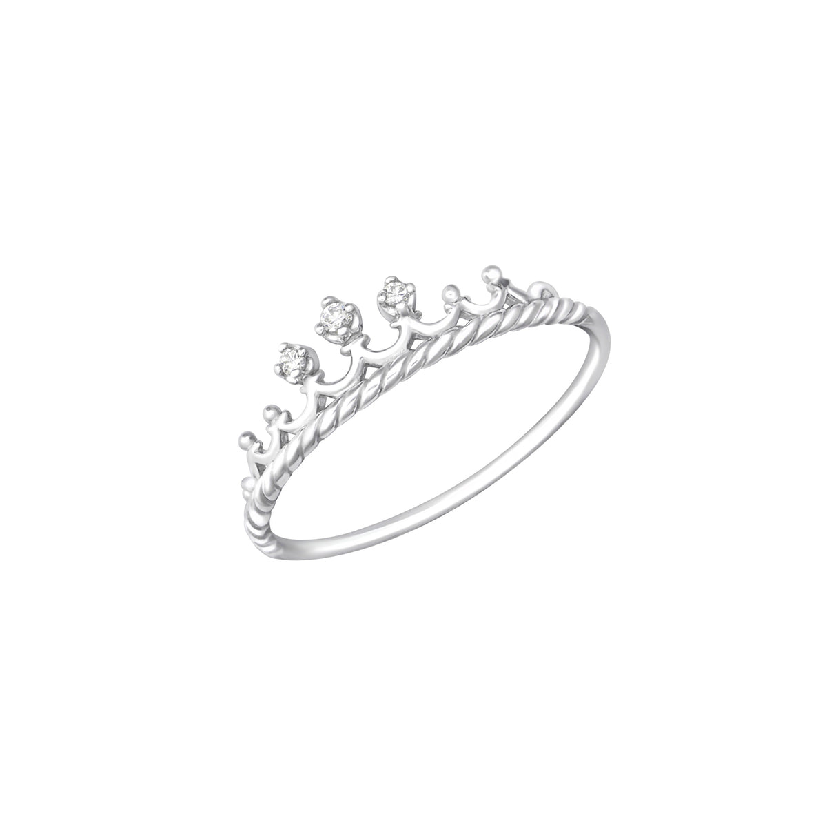 Inel Princess Crown din argint 925 – inel midi elegant, inspirat de forma unei coroane, potrivit și pentru copii.