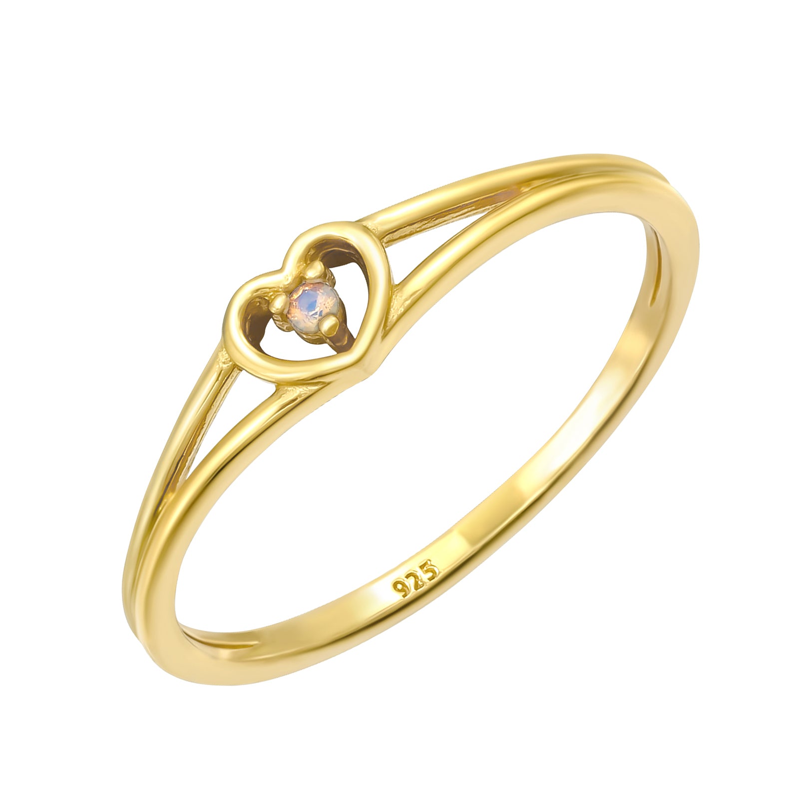 Inel My Heart din argint 925 placat cu aur 14K – inel fin cu inimă și zirconiu, bijuterie elegantă, perfectă pentru purtare zilnică sau cadou romantic.