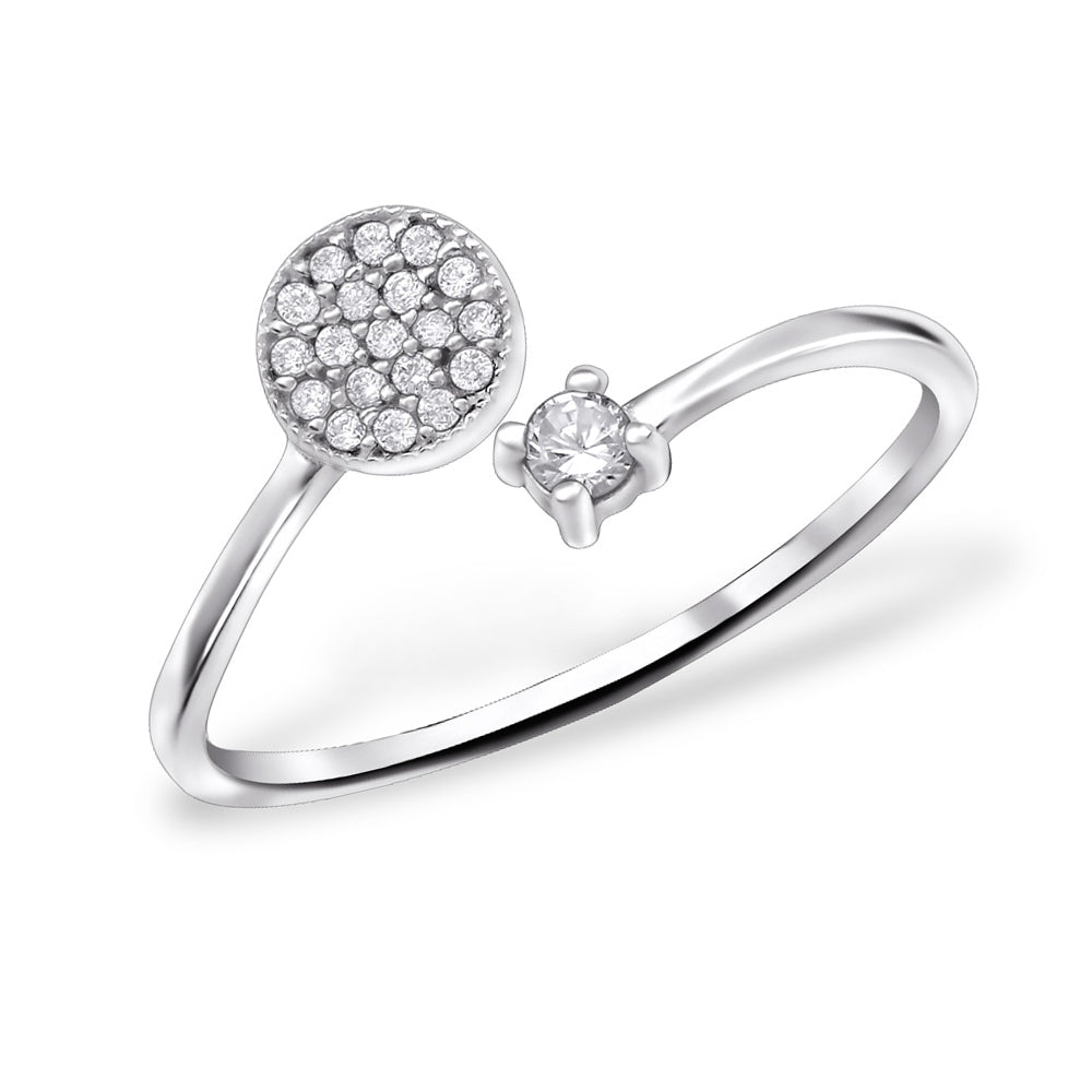 Inel My Love din argint 925 – inel reglabil cu pietre zirconiu, design modern, simbol al iubirii, Maison La Stéphanie.