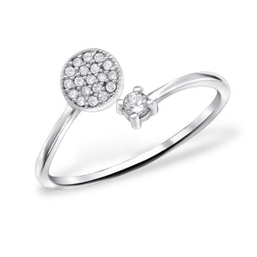 Inel My Love din argint 925 – inel reglabil cu pietre zirconiu, design modern, simbol al iubirii, Maison La Stéphanie.