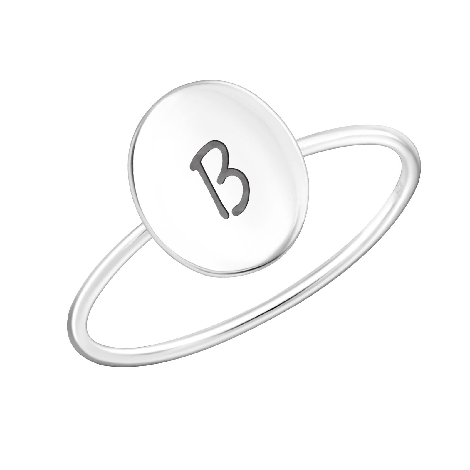 Inel personalizat din argint 925 cu inițiala aleasă – bijuterie elegantă Maison La Stéphanie, ideală ca dar personalizat pentru iubită, mamă sau prietenă.