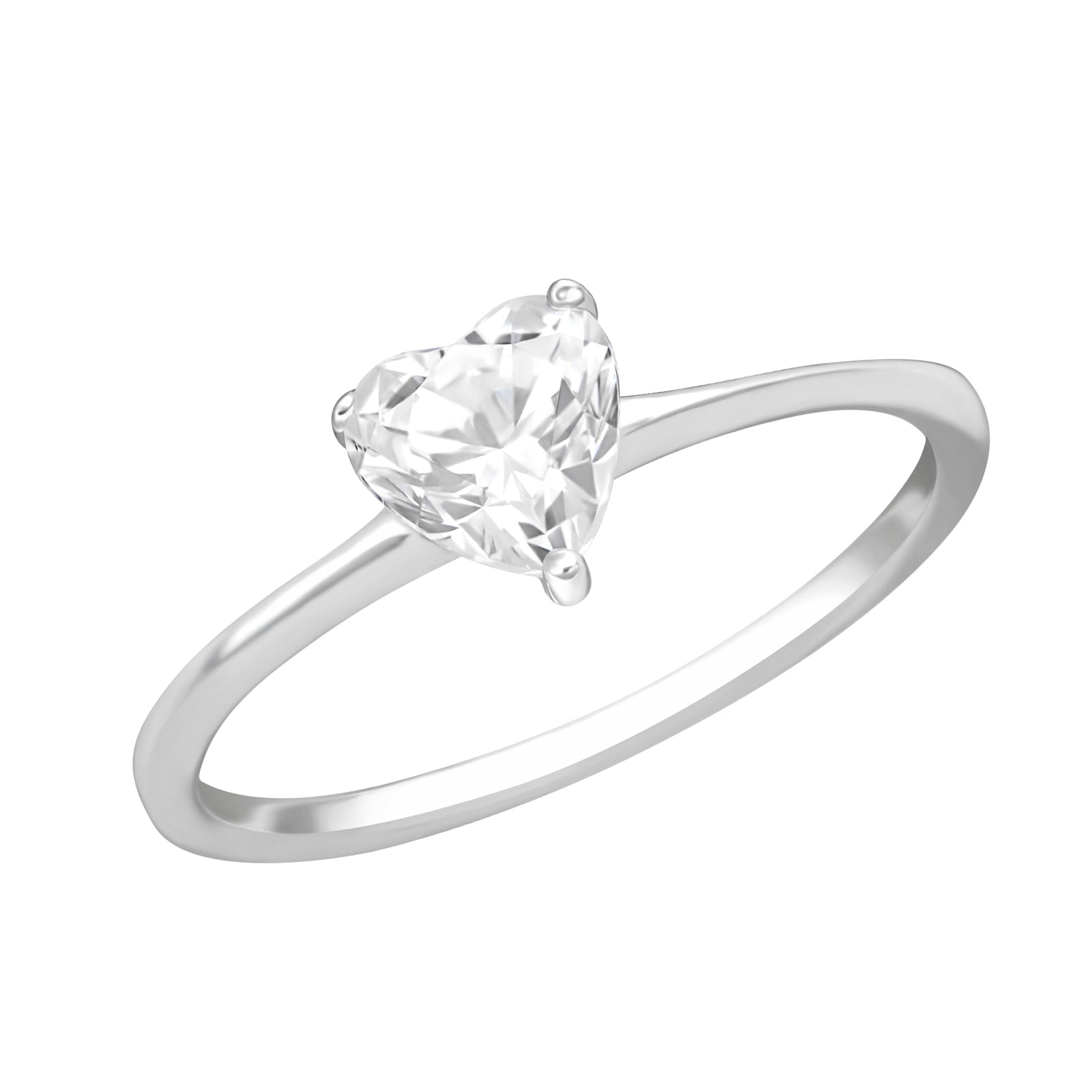 Inel inimă din argint 925 cu piatră zirconia – bijuterie romantică Maison La Stéphanie, ideală pentru cadouri de iubire sau aniversări speciale.