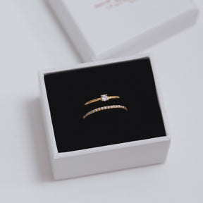 Inel Vittoria din argint 925 placat cu aur 14K – inel reglabil cu zirconiu, elegant și delicat, ideal pentru purtare zilnică sau cadou rafinat.