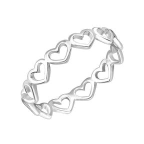 Inel VIVIENNE HEART din argint 925 – inel romantic cu inimioare, bijuterie delicată și elegantă, perfectă pentru purtare zilnică sau cadou simbolic.