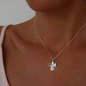 Lanț Angel Love din argint 925 – bijuterie fină Maison La Stéphanie, simbol al iubirii și al protecției îngerești.