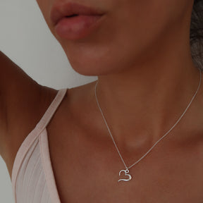 Lanț Heart Pendant din argint 925 – bijuterie elegantă Maison La Stéphanie, simbol al iubirii pure și al rafinamentului feminin.