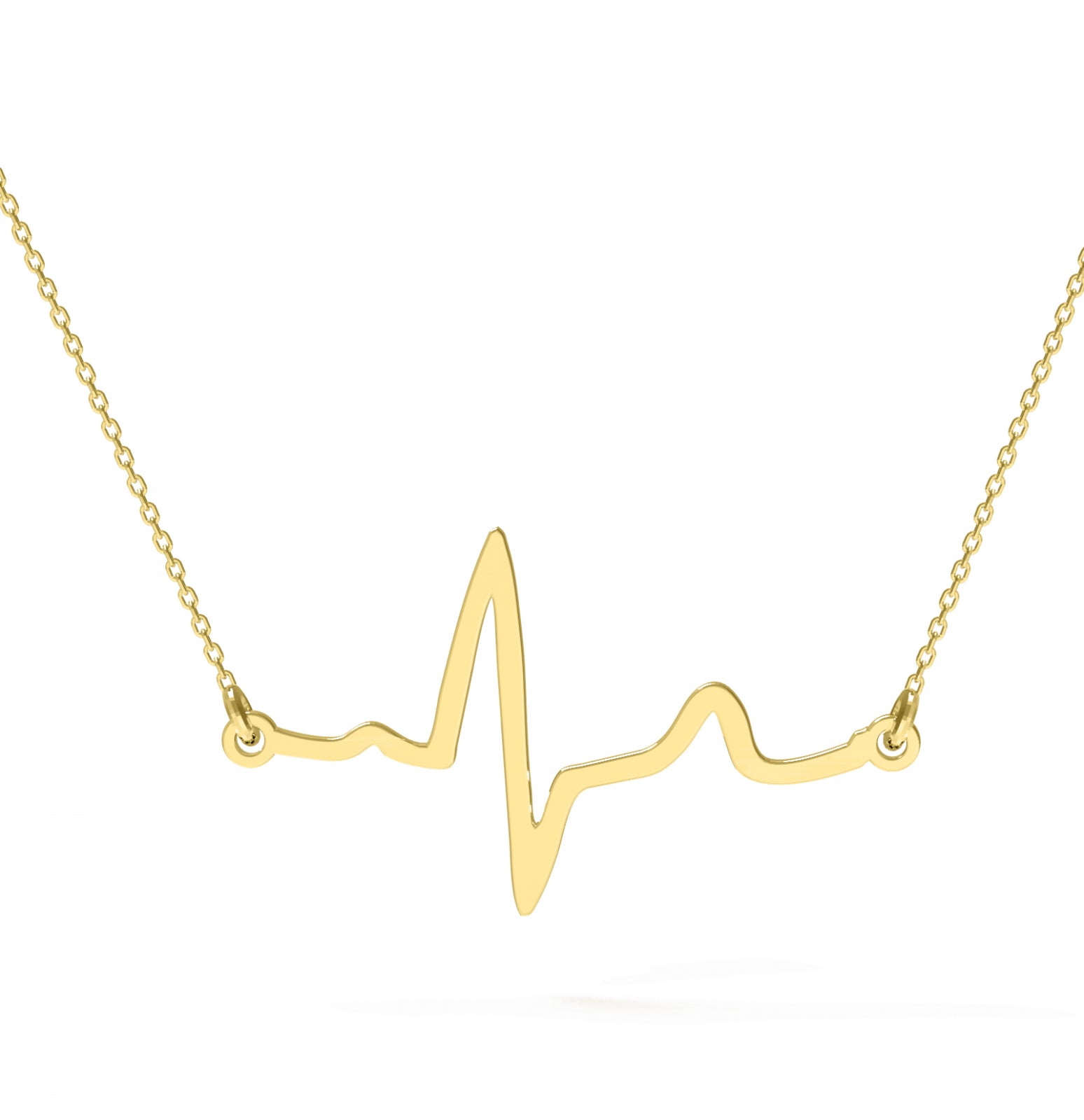 Lanț Heartbeat din argint 925 placat cu aur 18K – bijuterie elegantă Maison La Stéphanie, simbol al iubirii și vitalității, perfectă pentru cadou.