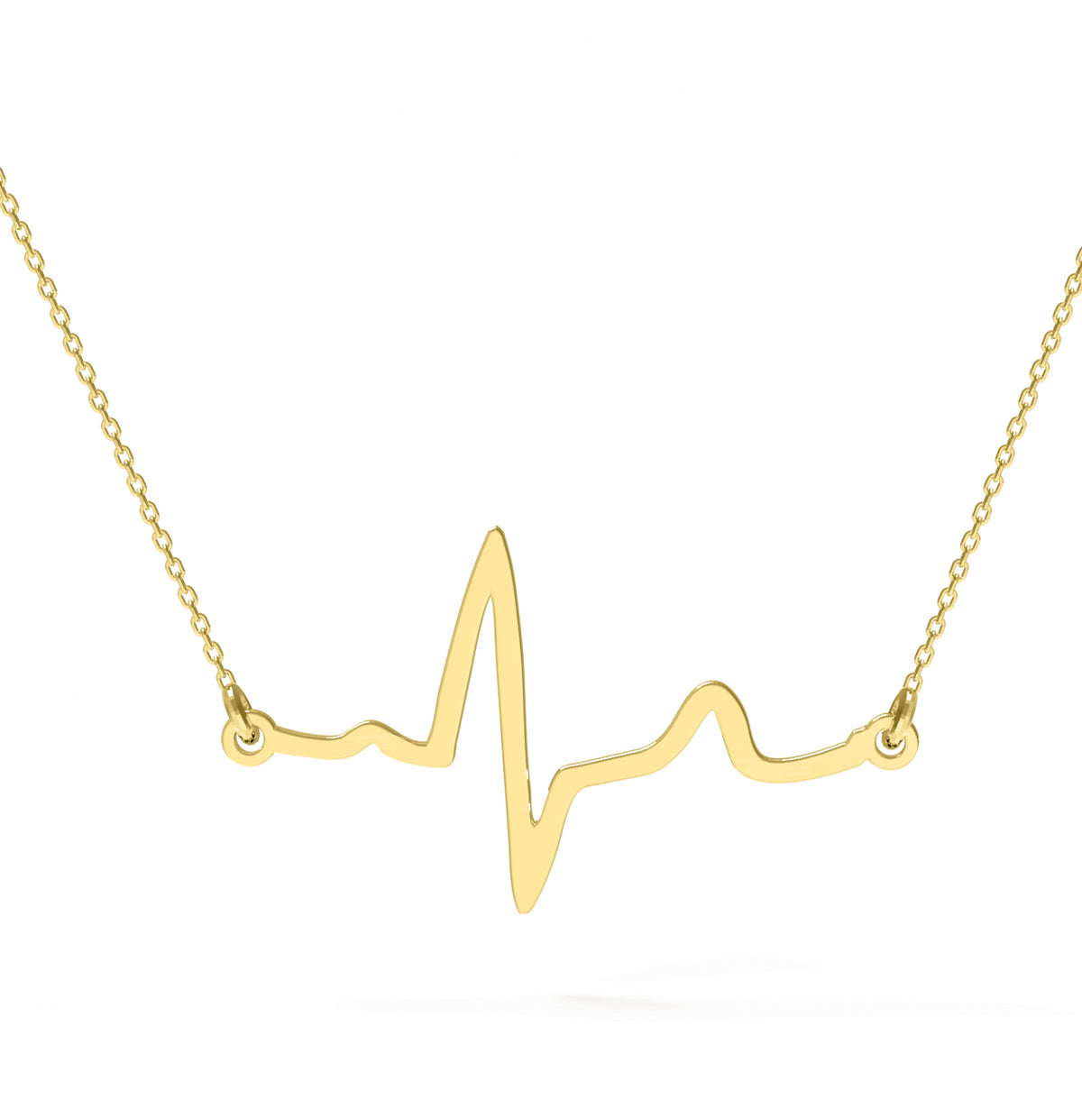 Lanț Heartbeat din argint 925 placat cu aur 18K – bijuterie elegantă Maison La Stéphanie, simbol al iubirii și vitalității, perfectă pentru cadou.